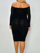 Load image into Gallery viewer, Black Ice Off Shoulder Dress
